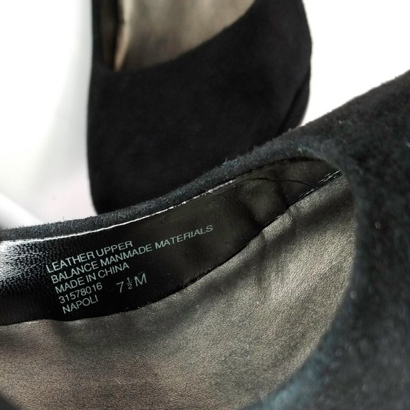 Women's Black Suede High Heel Shoes - Picture 8 of 8